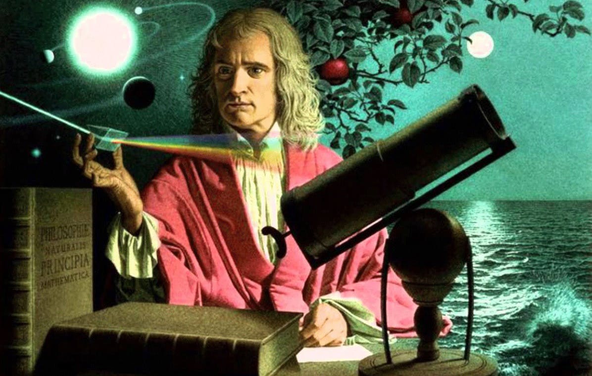 Isaac Newton luz
